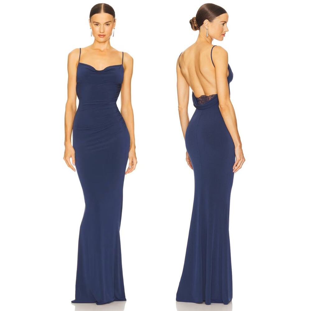 Katie May Surreal Gown Maxi Cowl Neck Lace Formal Party Prom Wedding Guest S